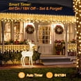 thumbnail image 4 of 33FT 300LED Outdoor Christmas Star Icicle Lights With Remote, 11 Modes, IP44 Waterproof, Timer & Memory Fuction,Dimmable, Plug In Dual Color Changing String Lights With Star Pendants, 4 of 9
