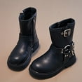 thumbnail image 6 of FUZHIQ Girls Dress Boots Ankle Boots for Girls Short Boots Girls Toddler Ankle Boots Low Heel Side Zipper Dress Booties,Black,3-4 Years, 6 of 8