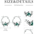 thumbnail image 3 of Owl/Hummingbird/Butterfly/Animal Moss Agate Hoop Earrings 925 Sterling Silver Vintage Moss Agate Hoop Earrings for Birthday Women Gifts, 3 of 10