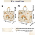 thumbnail image 2 of FORMRS Womens Corduroy Tote Bag Crossbody Shoulder Handbag with Pocket, Retro Rainbow, 2 of 7