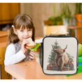 thumbnail image 6 of Insulated Square Lunch Bag with Side Mesh Pocket Fashion Lunch Box Reusable Lunch Tote 10.5" x9.5" x3.5" Cow and Christmas Gifts, 6 of 6