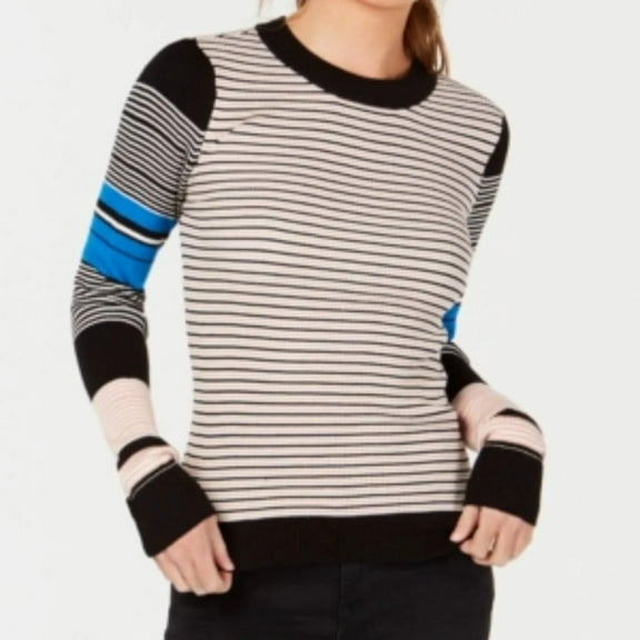 Freshman Juniors' Multi-Striped Pullover Sweater - Multi, Large