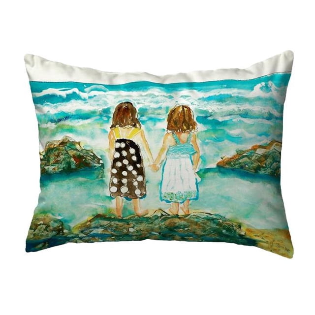 Betsy Drake KS086 Coussin Sans Cordon 11 x 14 Po. Twins on Rocks