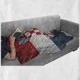thumbnail image 6 of Croatia Soft Flannel Fleece Throw Blanket, Abstract Illustration of National Flag in Mosaic Squares Design, Cozy Plush for Indoor and Outdoor Use, 60" x 80", Vermilion Pale Grey, by Ambesonne, 6 of 6