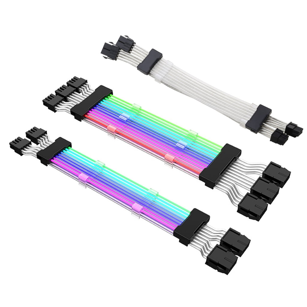 Power Extension Cable 24 Pin Motherboard 5V ARGB Power Cable For PC Case Chassis Support Sync Flexible Light