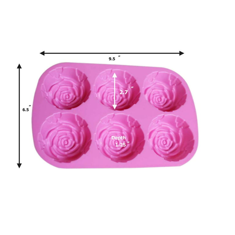 6 Cavity Rose Flower Silicone Mold Chocolate Tray Mould For - Temu