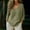 Army Green, variant on Women's V Neck 3/4 Sleeve Linen Blouse Sage Moss Tone Solid Loose Curved Hem Casual Top for Daily Wear Summer Vacation Pink XL