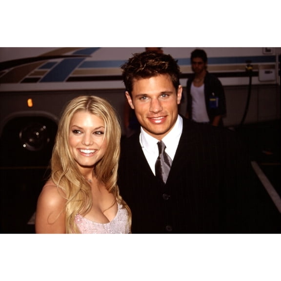 Jessica Simpson, Nick Lachey At The American Music Awards, January, 2000 Celebrity (20 x 16)