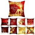 thumbnail image 6 of SPRING PARK Merry Christmas Throw Pillow Covers Deer Snowflakes Snowman Decorative Pillow Covers for Sofa Couch Bed and Car Throw Pillow Covers, 6 of 7