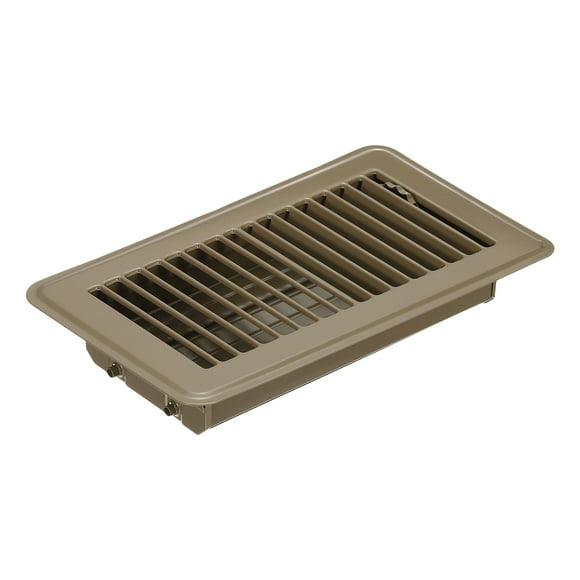 Uxcell 8 x 4 Inch Floor Register, 1pcs Heavy Duty Air Vent Cover Adjustable Floor Grates, Brown