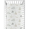 thumbnail image 6 of Sweet Jojo Designs Serengeti Animals Beige Black and White Fitted Crib Sheets 2 Piece Set, 6 of 6