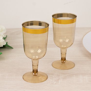 Tiger Chef Plastic Unbreakable Stemmed Champagne Glasses - ShatterProof - Reusab