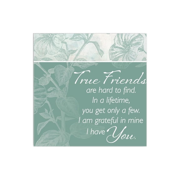 Friends Grateful I Have You Leaf Green 12 x 12 Wood Wall Sign Plaque