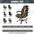 thumbnail image 5 of HELLHERO Cow Daisy Print Office Chair Cover with Armrest Covers, Easy to Clean Computer Chair Seat Protector, Soft Office Cushion Backrest Cover for Rotating Chairs, 5 of 6
