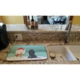 thumbnail image 2 of Black Spaniel Snowman Christmas Dish Drying Mat, 2 of 7