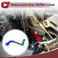 thumbnail image 2 of Unique Bargains Folding Motorcycle Gear Shifter Lever for Honda CRF110F 2013-2018 Aluminum Alloy Pedal Shift Lever Arm Blue Lever Green Head with Silver Tone Ring, 2 of 6