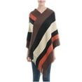 thumbnail image 2 of Summer Clearance Sale! Pitauce Cover Up for Women Patchwork V Neck Crochet Poncho Knitting Cape Asymmetric Tassel Hem Shawl Versatile Wrap Tops, 2 of 6