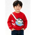thumbnail image 5 of Abcomgle Boys Girls Crew Sweatshirt with Cartoon 3d Crossbody Bag Crew Neck Long Sleeve Pullover Top Funny Shirt, 5 of 5