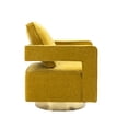 thumbnail image 4 of Hassch 30.7"W Swivel Accent Open Back Chair Modern Comfy Sofa Chair With Gold Stainless Steel Base For Nursery Bedroom Living Room Hotel Office, Club Chair Leisure Arm Chair For Lounge, Yellow, 4 of 9