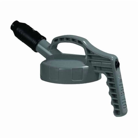 Oil Safe Stumpy Spout Lid,w/1 In Outlet,HDPE,Gray 100504