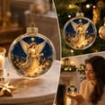 thumbnail image 4 of Sahpxhe Christmas Ornaments, Clear Ball Angel Scene Printed Hanging Decor for Christmas Tree Window Home Decorations, 4 of 7
