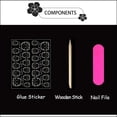 thumbnail image 7 of Gold Press on Nails French Tip Fake Nails Almond False Nails Press Ons Pearl Glossy Full Cover Acrylic Glue on Nail Medium Artificial Stick on Nail or Women Manicure 24Pcs, 7 of 7