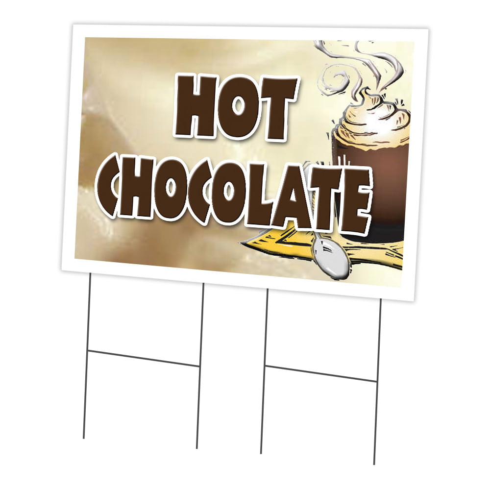 Hot Chocolate Yard Sign /& Stake outdoor plastic coroplast window