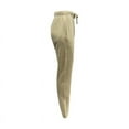 thumbnail image 3 of Therapy Women's Supersoft Joggers Pants with Slit Pocket Polyester Athletic Pants BoyFriend-fit Drawstring Sweatpants-Beige-1X Cream, 3 of 3