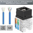 thumbnail image 2 of shiyou-Cat6 RJ45 Keystone Jack Insert Slim UL-Listed 10-Pack, Punch Down Adapter for Keystone Wall Plate and Patch Panel, Black, 2 of 4
