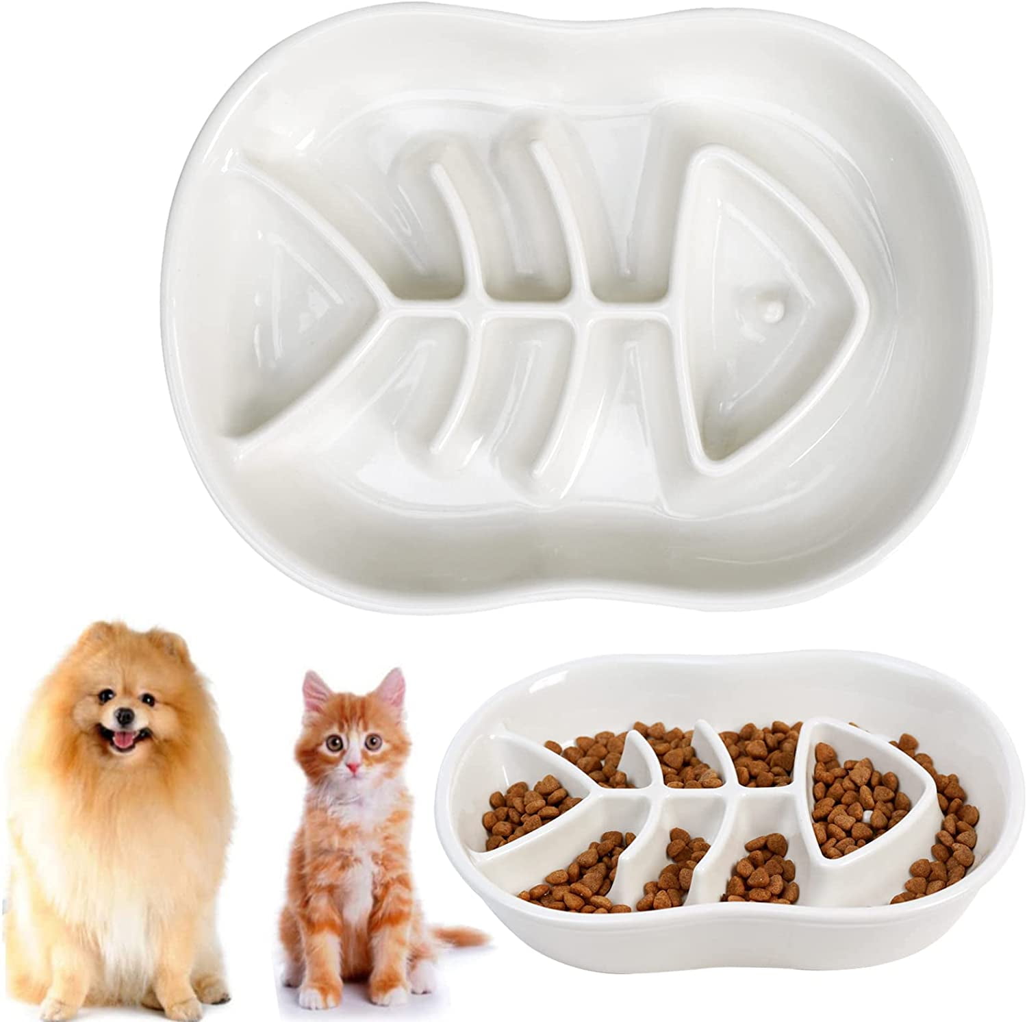 ceramic cat slow feeder