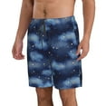thumbnail image 2 of Cauagu Starry Sky Print Men's Swim Trunks,Hawaiian Bathing Suit Swimsuits Beach Shorts with Pockets for Men Quick Dry Swimming Board Shorts-, 2 of 6