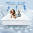 thumbnail image 7 of Twin Size 100% Waterproof Mattress Protector, Cooling Bamboo Mattress Cover Fitted 8"-21" Deep Pocket, 3D Air Fabric Soft Breathable Bed Mattress Pad Cover Noiseless Washable Twin, 7 of 7