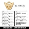 thumbnail image 2 of Chihuahua Dog Head Wood Mini Charms Shapes DIY Craft Jewelry - With Hole - Various Sizes (16pcs), 2 of 7