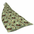 thumbnail image 2 of Autumn Lounger Chair Bag, Continuous Cartoon Design Repeated Puppies Chasing Playing Art, High Capacity Storage with Handle Container, Lounger Size, Almond Green and Multicolor, by Ambesonne, 2 of 5