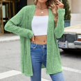 thumbnail image 6 of miqiqism Woman Soft Knit Cardigan Sweater with Pockets Lightweight Long Sleeves Sweaters Tops,Undaunted__Green,Large, 6 of 6