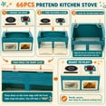 thumbnail image 2 of JoyStone 66PCS Kids Pretend Play Kitchen Set with Lights, Sounds & Mist, Rice Cooker, BBQ Grill, Cookware & Cutting Food, 2 of 11