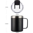 thumbnail image 5 of AllWays Plaza12oz Stainless Steel Insulated Coffee Mug with Handle, Double Wall Vacuum Tumbler Cup with Fliping Lid, Army Green, 4 Pack, 5 of 13