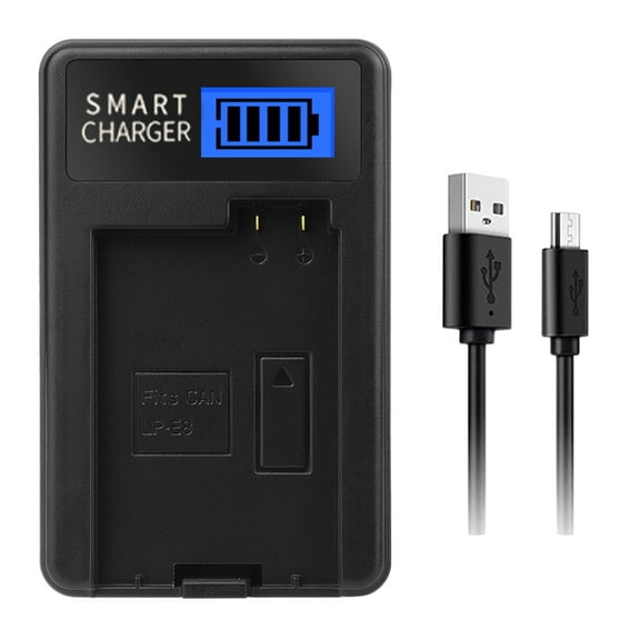 LP-E8 LPE8 LP E8 Battery Charger LCD Display for EOS 550D, EOS 600D