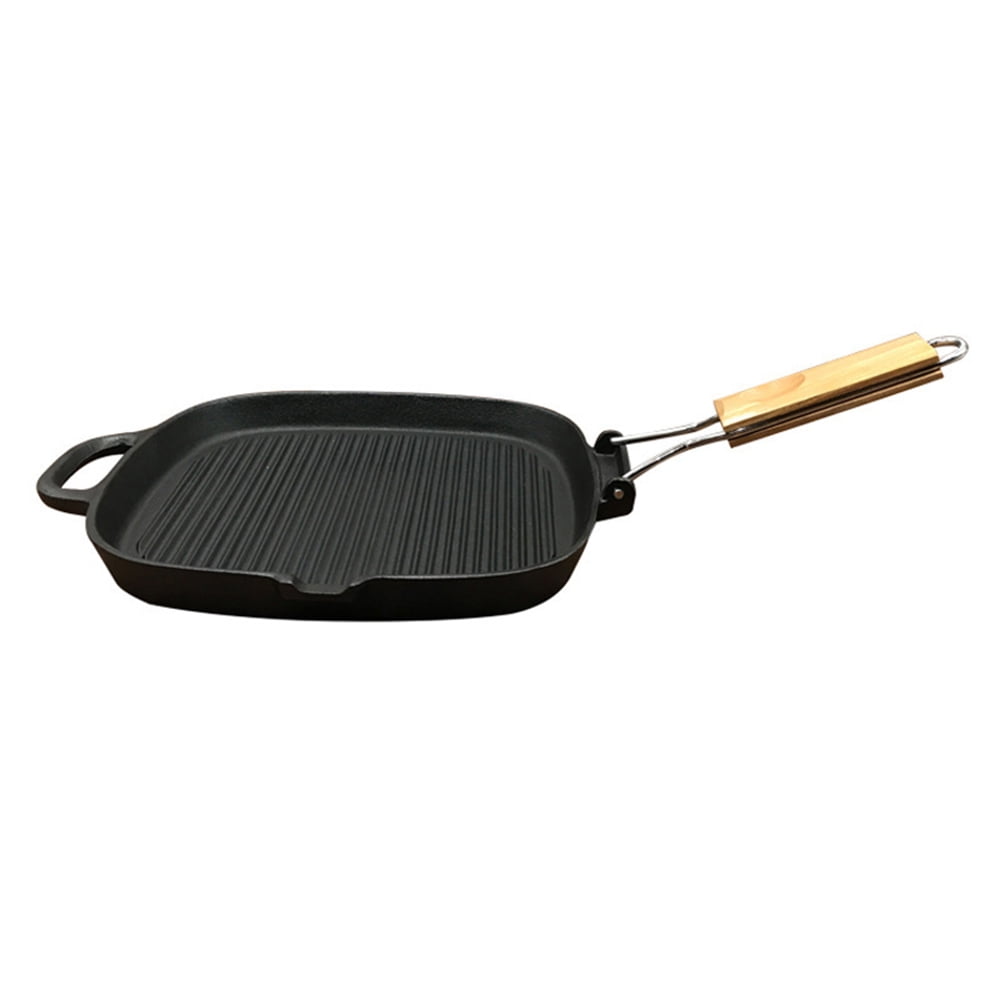Omelette Maker Nonstick Cast Iron Grill Pan Foldable Handle Pre