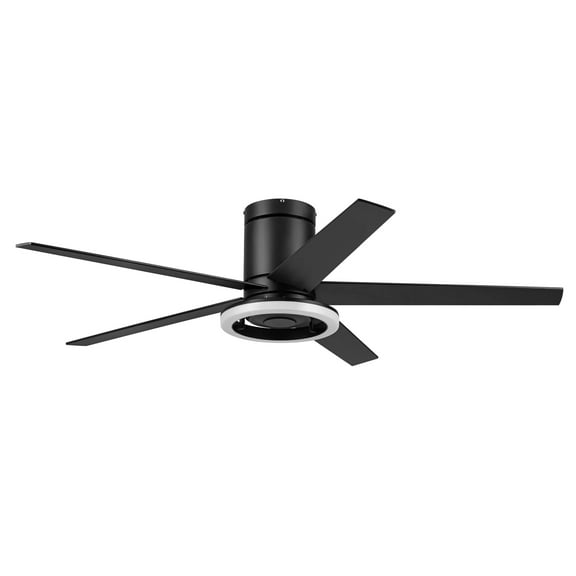 Honeywell Graceshire 52 Inch Ceiling Fan with Ring Light and Remote, Matte Black