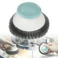 thumbnail image 2 of Stainless Steel Scrubber with Handle,Metal Scrubbers,Heavy Duty Pot Scrubbers Dish Scrubber Cleaning Brush Wash for Dish,Scrubbing Brushes Cleaning Supplies for Pots, Pans, Grills, Sink(Z1-Blue), 2 of 9