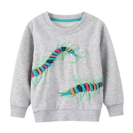 

Sweatshirts for Girls Autumn Pullover Casual Crewneck Pullover Printed Handsome Pure Cotton Hoodies for Teens