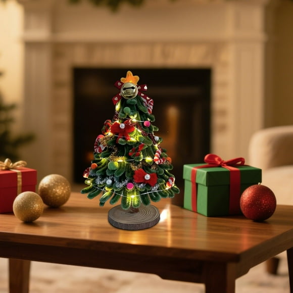 PEONAVET Christmas Tree Handmade DIY Christmas Tree Pipe Cleaner Crafts Kit DIY Finished Product Christmas Gift Christmas Eve