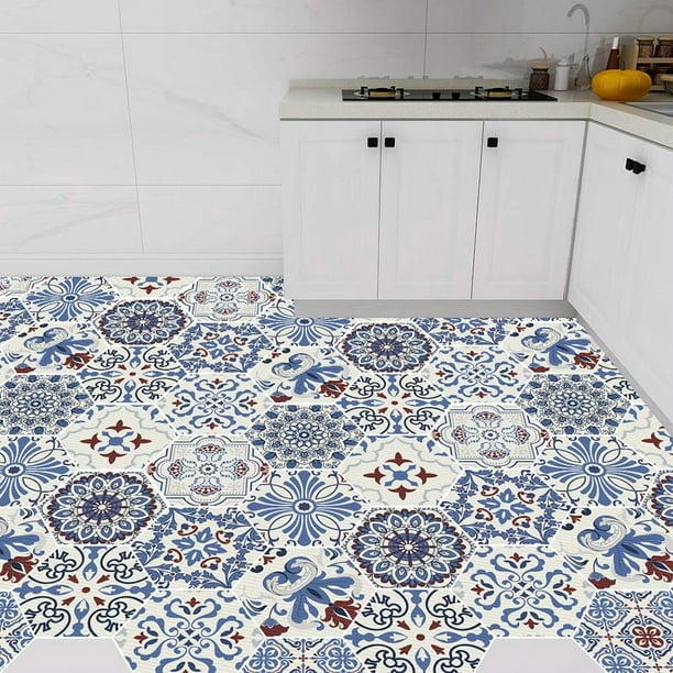 Non-Slip PVC Stickers Hexagon Wall Peel Kitchen Bathroom Floor Tile Home  Decor - Walmart.com