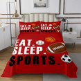 thumbnail image 1 of Erosebridal Sports Coverlet Set Queen for Teens, Basketball Rugby Quilt Sets for Queen Size Bed, Red Bedspread Sets Queen Size, Microfiber Room Decorative, 3 Pieces, 1 of 6