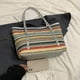 thumbnail image 5 of Bolso Hombro Bohemio Color para Mujer Mano Paja Gran Capacidad Tejido, 5 of 9