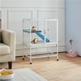 thumbnail image 2 of Renwick Rolling Metal Small Animal Cage with Removable Ramp Hammered White, 2 of 7