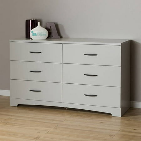 South Shore Soho 6 Drawer Double Dresser Soft Gray Walmart Com