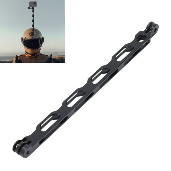 Camera Helmet Extension Arm, Hollow Lightweight Aluminum Alloy 250MM Action Camera Helmet Extension Pole for Riding