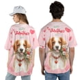 thumbnail image 5 of Happy Valentine's Day Brittany Spaniel holding flowers All Over Print 3D Baseball Shirt Brittany Dog Lover Gifts Idea Softball Sport - 3005, 5 of 6